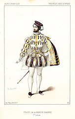 French actor Prague as Henri de Navarre in Henri IV  1846.