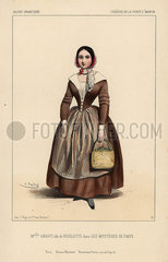 Mlle. Pauline Amant as Ricolette in Les Mysteres de Paris  1844.