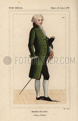 French men's fashions of 1789 (young nobleman).
