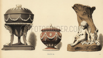 Three vases in different forms.