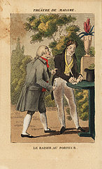 Gontier and Bernard-Leon in Le Baiser au Porteur at the Theatre de Madame  1824.