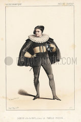 Joseph-Isidore Samson as Paul in La Famille Poisson  1845.