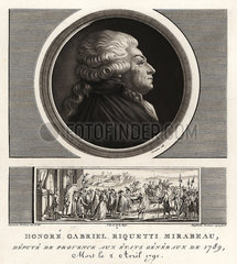 Honore Gabriel Riquetti  comte de Mirabeau  1749-1791.