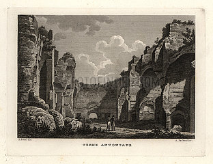View of the ruins of the Baths of Caracalla  Rome  1830.