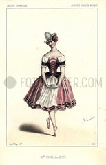 French ballet dancer Mlle. Sofia Fuoco in Betty  1846.