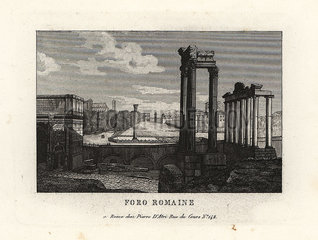 View of the Roman Forum  Forum Romanum  Rome  1849.