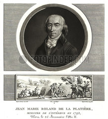 Jean Marie Roland de la Platiere  Minister of the Interior  1792.