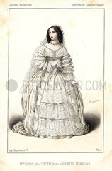 Emilie Honorine Guyon as Helene in La Duchesse de Marsan  1846.