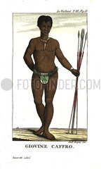 Young San man  with bow and arrows  South Africa.