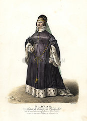 Madame Bras as Dame Catherine in La Dame les Belles Cousines  1823.