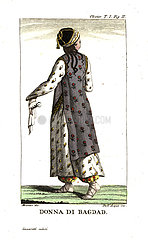 Woman of Baghdad in everyday dress.