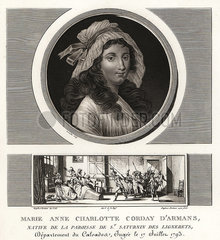 Charlotte Corday  Jean-Paul Marat's assassin.