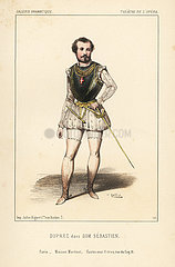 French tenor Gilbert Duprez in Dom Sebastien  1843.
