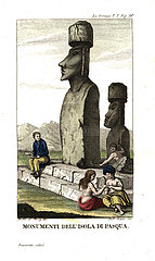 Moai on Easter Island.