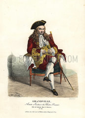 Grandville as Lisimon in Le Glorieux  1824.