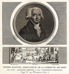 Louis Pierre Manuel  writer  Prucurer to the Commune of Paris  guillotined 1793.