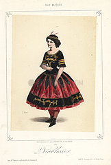Woman in fancy-dress costume of a demon.