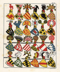 Swiss coats of arms  c. 1340.
