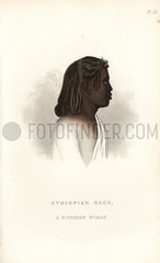 Bust of a Bishareen or Bisharee woman. Ethiopian Race.