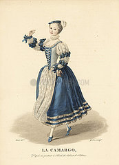 Marie Anne Cuppi  Mlle. La Camargo  famous ballet dancer  1710-1770.