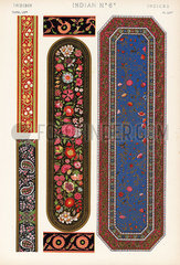 Specimens of painted lacquer-work from the Collection at the India House.