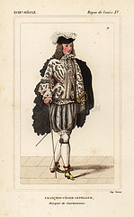 Francois-Cesar Letellier  Marquis de Courtanvaux  scientist and soldier  1718-1784.