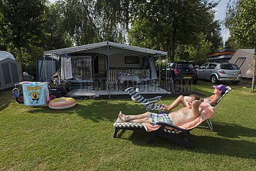 camping in the summer in Holland