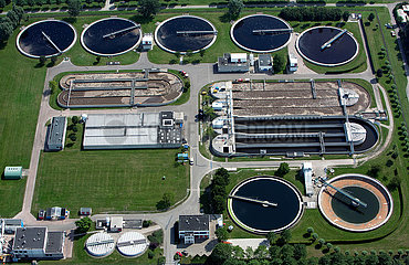 aerial view of a water treatment plant in Holland