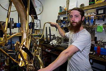 Bicycle repair shop in Vancouver