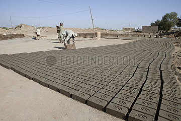 Brick factory in Kunduz  Afghanistan.