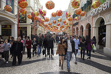 decorations during Chinese new year in Macau  China