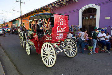 horse cart for tourists in Nicaragua