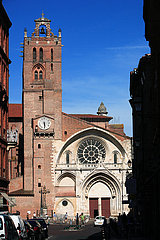 France  Haute Garonne  Toulouse  la Cath?drale Saint Etienne et son clocher du cardinal Jean dOrl?ans (XVI? si?cle)