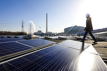 Photovoltaikanlage  Bottrop  Ruhrgebiet  Nordrhein-Westfalen  Deutschland