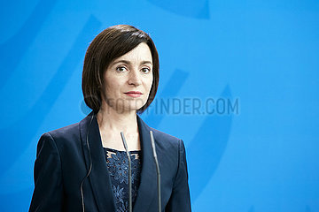 Berlin  Deutschland - Maia Sandu  Ministerpraesidentin der Republik Moldau.