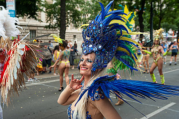 Wien  Oesterreich  Teilnehmerin auf der Euro Pride Parade
