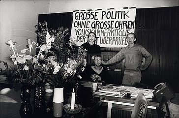 28. Maerz 1990  Erfurt  Hungerstreik der Buergerwache