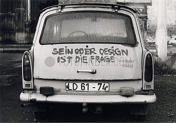 August 1987  Weimar  Kunst am Trabi
