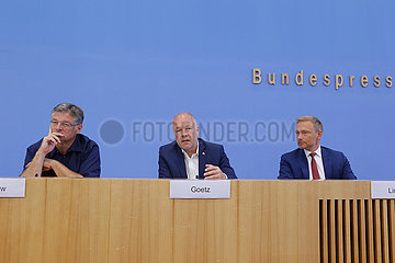 Bundespressekonferenz zum Thema: FDP - Auswirkungen des Wahlsonntages auf die Bundespolitik