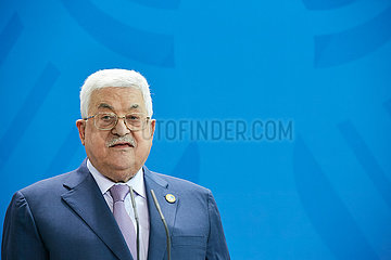 Berlin  Deutschland - Mahmoud Abbas  der Praesident der Palaestinensischen Autonomiebehoerde.