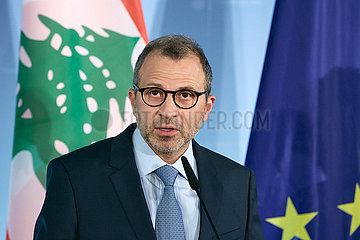 Berlin  Deutschland - Gebran Bassil  libanesischer Aussenminister.