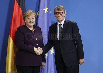 Bundeskanzleramt Treffen Merkel Sassoli