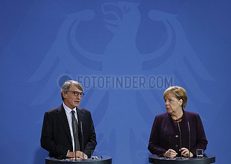 Bundeskanzleramt Treffen Merkel Sassoli
