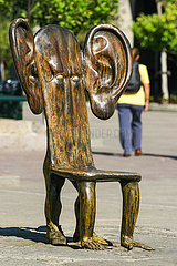 Mexico - sculpture of Alejandro Colunga in the center of Guadalajara city.