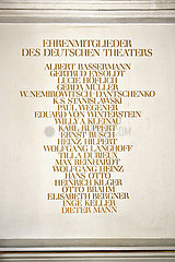 Deutsches Theater Berlin  Ehrentafel