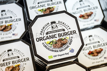 Organic Burger-Patties  ANUGA Lebensmittelmesse  Koeln  Nordrhein-Westfahlen  Deutschland