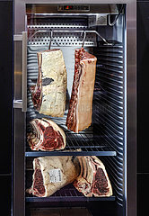 Dry Aged Beef im Reifeschrank  ANUGA Lebensmittelmesse  Koeln  Nordrhein-Westfahlen  Deutschland