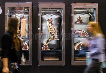 Dry Aged Beef im Reifeschrank  ANUGA Lebensmittelmesse  Koeln  Nordrhein-Westfahlen  Deutschland