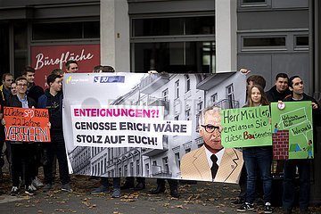 Protest gegen Enteignungen - Parteitag SPD Berlin
