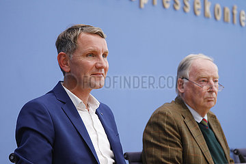 Bundespressekonferenz zum Thema: AfD - Auswirkungen der Landtagswahlen in Thueringen auf die Bundespolitik